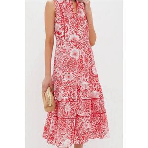 NWT Hyacinth House Sleeveless Red & White Floral Hillsborough Midi Dress, XS $18